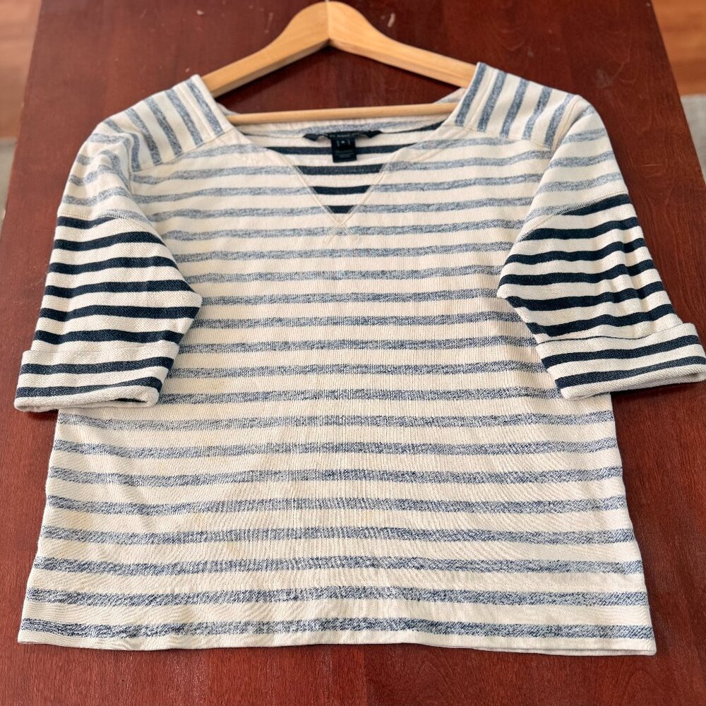 Marc Jacobs Blue and cream reversed Striped 3/4 sleeve Shirt for Women